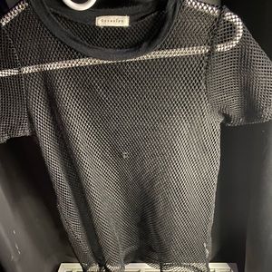 See Through Black Shirt